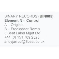 Element N - Element N - Control - Binary Records