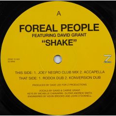 Foreal People - Foreal People - Shake - Z Records