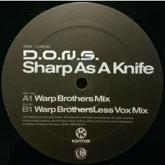 D.O.N.S - D.O.N.S - Sharp As A Knife - Kontor