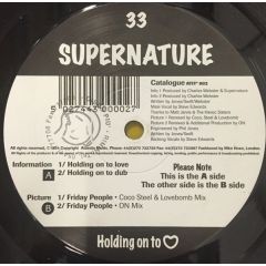 Supernature - Supernature - Holding On To Love / Friday People (Remix) - Atlantis Music