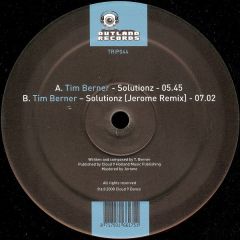 Tim Berner - Tim Berner - Solutionz - Outland Records