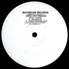 Vanno - Vanno - Holding On - Backroom Records