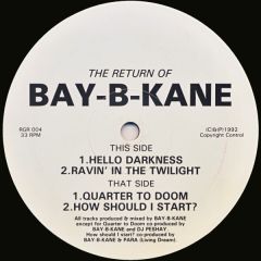 Bay-B-Kane - Bay-B-Kane - The Return Of Bay-B-Kane - Ruff Guidance