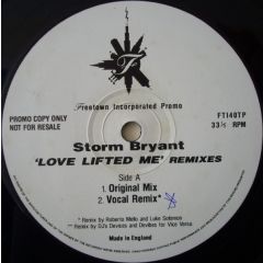 Storm Bryant - Storm Bryant - Love Lifted Me (Remixes) - Freetown Inc
