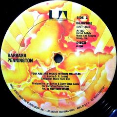 Barbara Pennington - Barbara Pennington - You Are The Music Within Me - United Artists