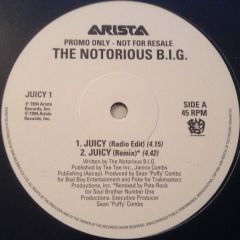 Notorious B.I.G. - Notorious B.I.G. - Juicy / Unbelievable - Arista