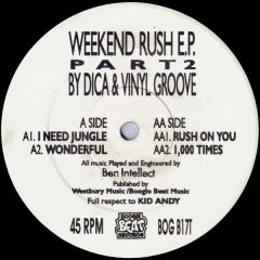 Dica & Vinyl Groove - Dica & Vinyl Groove - Weekend Rush EP (Part 2) - Boogie Beat