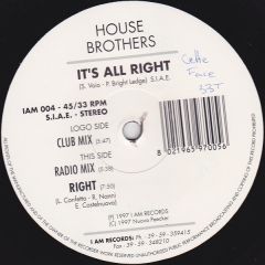 House Brothers - House Brothers - It's All Right - I Am
