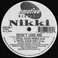 Nikki - Nikki - Don't Use Me - Emotive