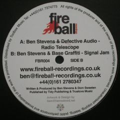 Ben Stevens & Defective Audio - Ben Stevens & Defective Audio - Radio Telescope - Fireball