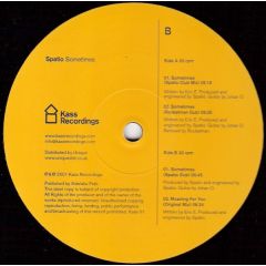 Spatio - Spatio - Sometimes - Kass Recordings