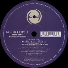 Gaston & Rowell Feat Kent - Gaston & Rowell Feat Kent - Summer Skies - POD