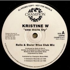 Kristine W - Kristine W - One More Try - Champion