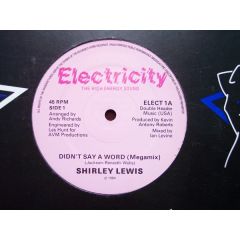 Shirley Lewis - Shirley Lewis - Didn't Say A Word - Electricity Records