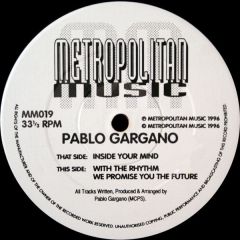 Pablo Gargano - Pablo Gargano - Inside Your Mind - Metropolitan