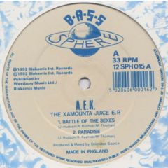 AEK - AEK - The Xamounta Juice EP - Bass Sphere