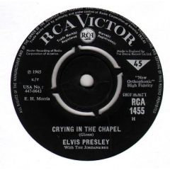 Elvis Presley With The Jordanaires - Elvis Presley With The Jordanaires - Crying In The Chapel - Rca Victor