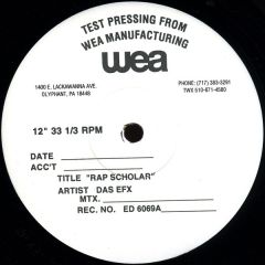 Das Efx - Das Efx - Rap Scholar - Eastwest Records America