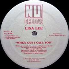Lisa Lee - Lisa Lee - When Can I Call You - Nu Groove