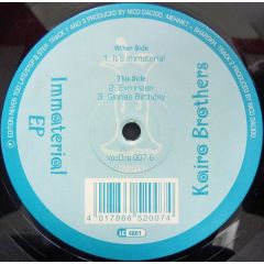 Kairo Brothers  - Kairo Brothers  - Immaterial EP - Voodoo