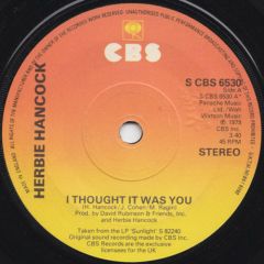 Herbie Hancock - Herbie Hancock - I Thought It Was You - CBS