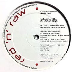 Electic - Electic - Phobik One - Red 'n' Raw Recordings