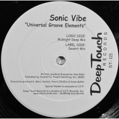 Sonic Vibe - Sonic Vibe - Universal Groove Elements - Deep Touch Records