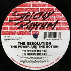 The Resolution - The Resolution - The Power And The Notion - Strictly Rhythm