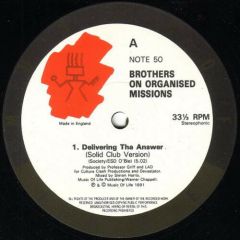 Brothers On Organised Missions - Brothers On Organised Missions - Delivering The Answer - Music Of Life