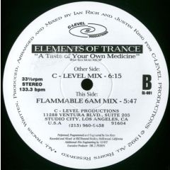 Elements Of Trance - Elements Of Trance - A Taste Of Your Own Medicine - C-Level