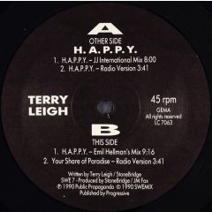 Terry Leigh - Terry Leigh - H.A.P.P.Y - 	SweMix Records