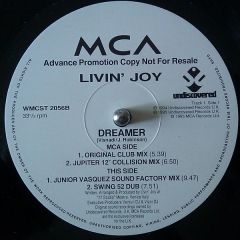 Livin' Joy - Livin' Joy - Dreamer - MCA