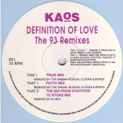 Kaos - Kaos - Definition Of Love (1993) (Blue Vinyl) - Stafford North