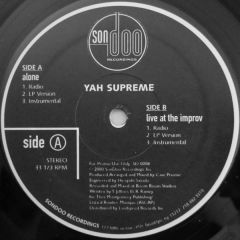 Yah Supreme - Yah Supreme - Alone / Live At The Improv - Son Doo