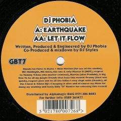 DJ Phobia - DJ Phobia - Earthquake / Let It Flow - Great British Techno Inc (GBT)
