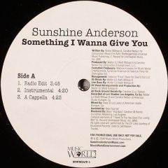 Sunshine Anderson - Sunshine Anderson - Something I Wanna Give You - Music World