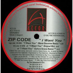 Zip Code - Zip Code - I Want You - Accor