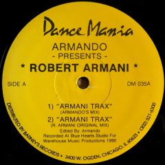 Robert Armani - Robert Armani - Armani Trax / Circus Bells - Dance Mania