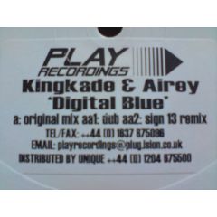 Kingkade & Airey - Kingkade & Airey - Digital Blue - Play Recordings