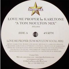 Karltone - Karltone - Love Me Proper - Stellar Records