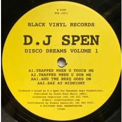 DJ Spen - DJ Spen - Disco Dreams Volume 1 - Black Vinyl Records