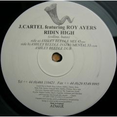 J Cartel Feat Roy Ayers - J Cartel Feat Roy Ayers - Ridin High (Remix) - Admix