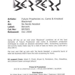 Future Prophecies vs Camo & Krooked - Future Prophecies vs Camo & Krooked - Blackmail / No Nerds Needed - Berzerk