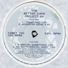 The Better Days Project - The Better Days Project - The Better Days Project EP - Better Days