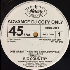 Big Country - Big Country - One Great Thing - Mercury