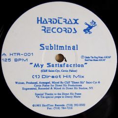 Subliminal - Subliminal - My Satisfaction - Hardtrax