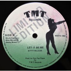 Bitty Mclean - Bitty Mclean - Let It Be Me - 	TMT Records