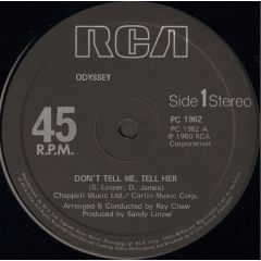 Odyssey - Odyssey - Don'T Tell Me, Tell Her - RCA