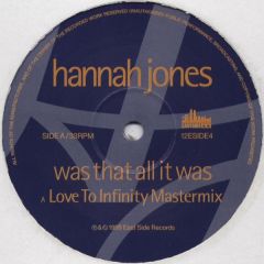 Hannah Jones - Hannah Jones - Was That All It Was - Eastside