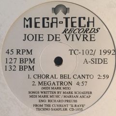 Joie De Vivre - Joie De Vivre - Choral Bel Canto - Mega-Tech Records